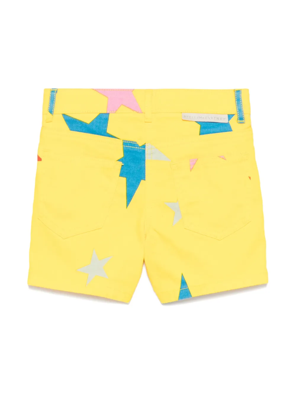 Stella McCartney Kids Shorts met sterprint Geel
