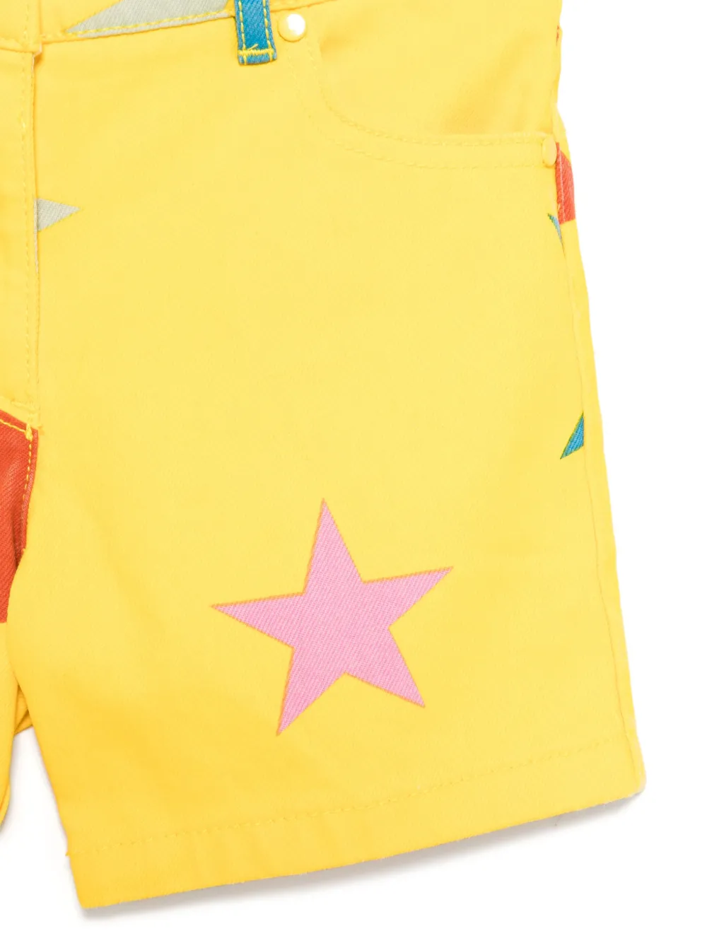 Stella McCartney Kids Shorts met sterprint Geel