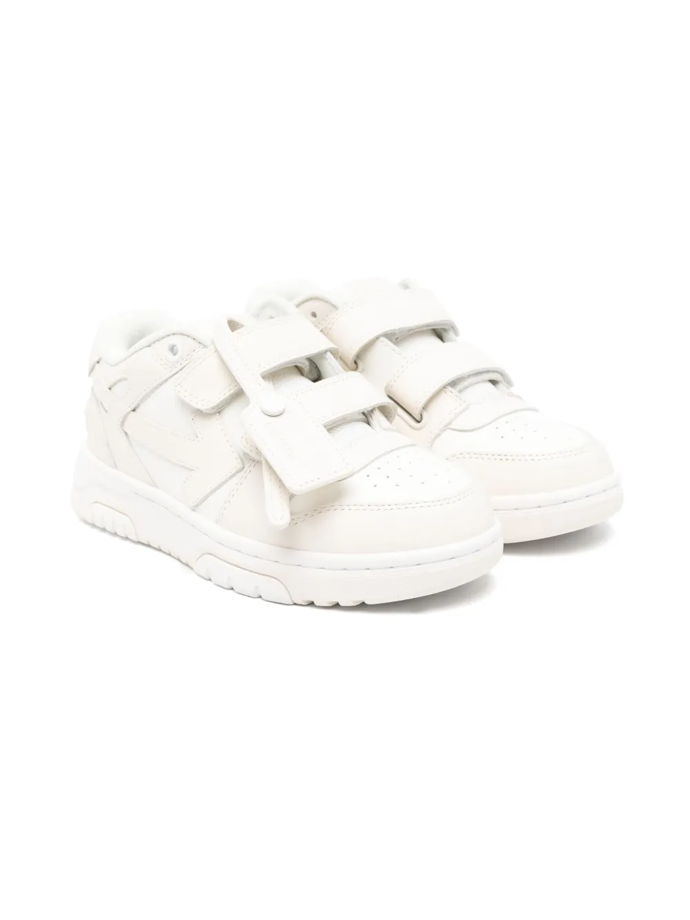 Off-White Kids leather sneakers Neutrals