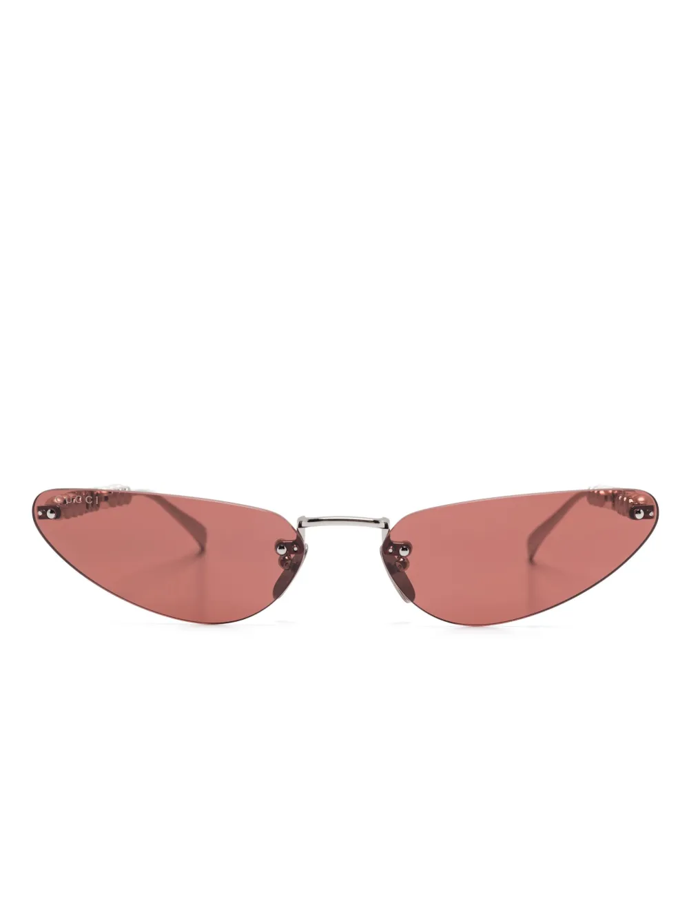 Gucci Eyewear Zonnebril met cat-eye montuur Zilver