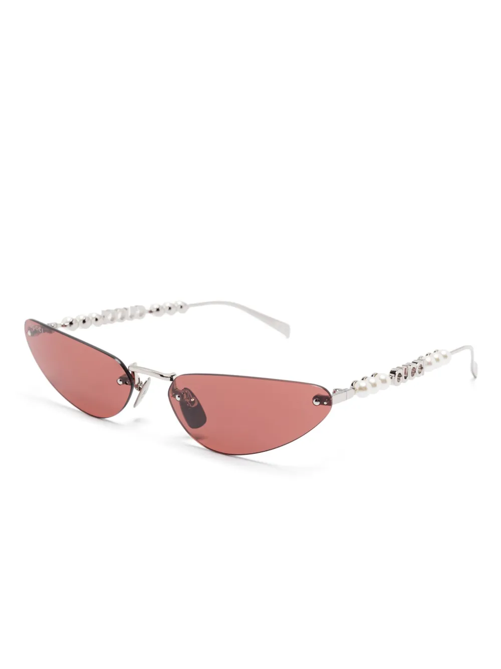 Gucci Eyewear Zonnebril met cat-eye montuur - Zilver