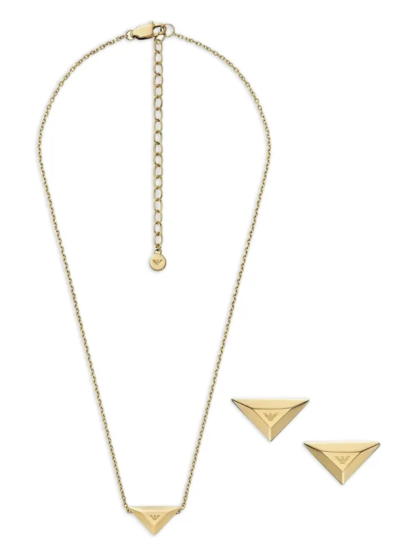 Emporio Armani Lot De Bijoux à Pendentif Logo Or FARFETCH MA