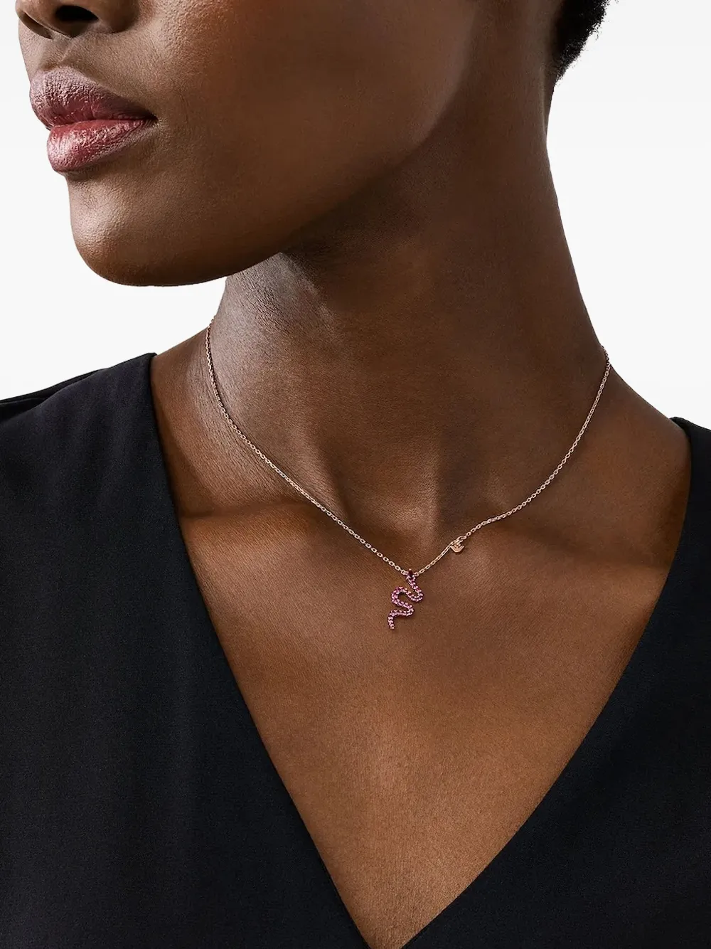 Emporio Armani Halsketting met slangenpatroon - Roze