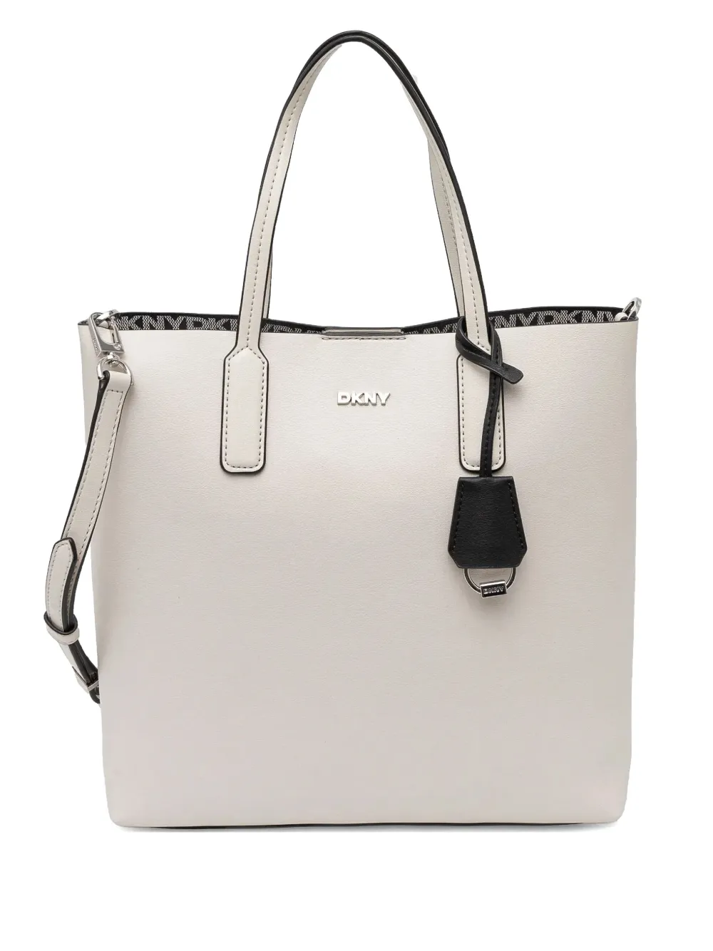 DKNY Shopper met logo-applicatie Beige