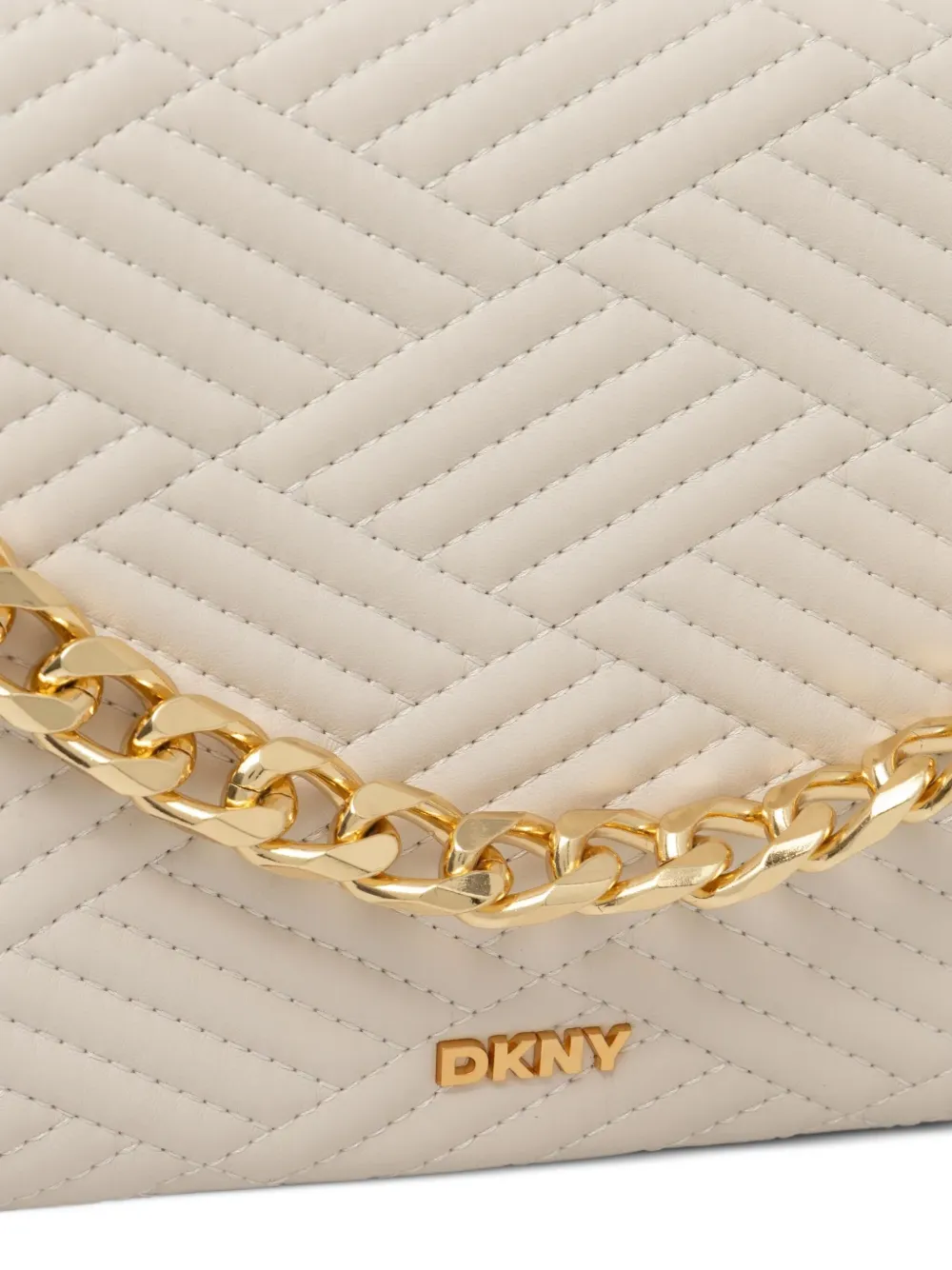 Shop Dkny Quilted Cross Body Bag In Neutrals