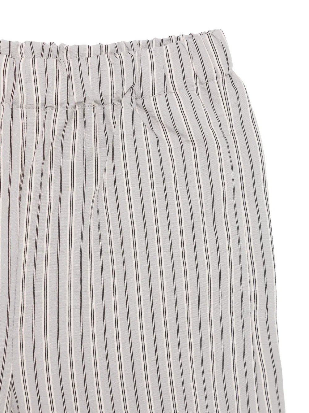 Shop Il Gufo Striped Trousers Set In White
