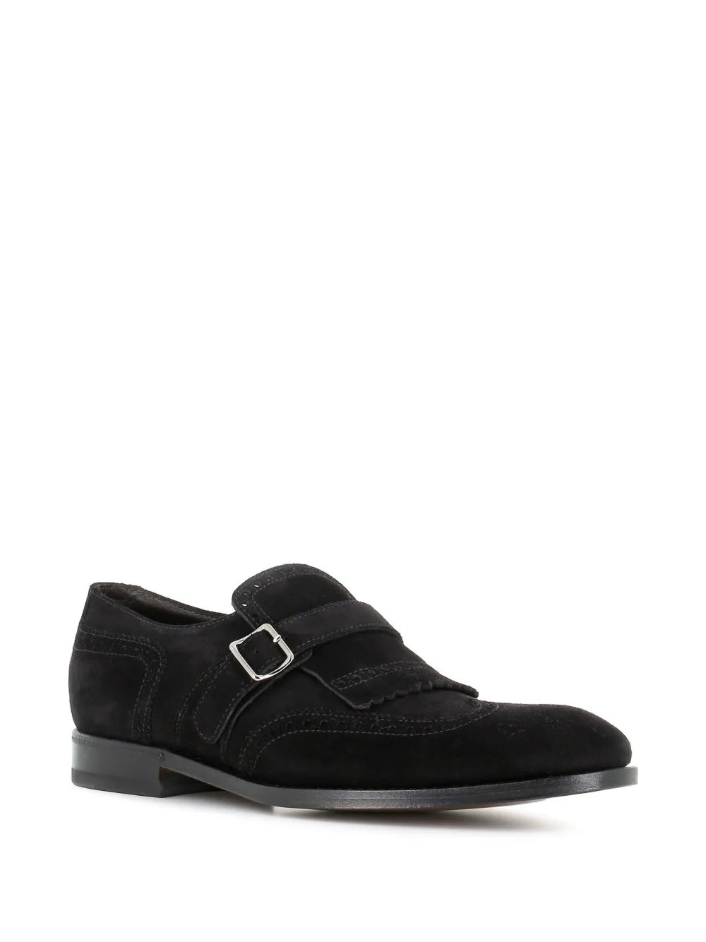 Henderson Baracco suede monk shoes - Zwart