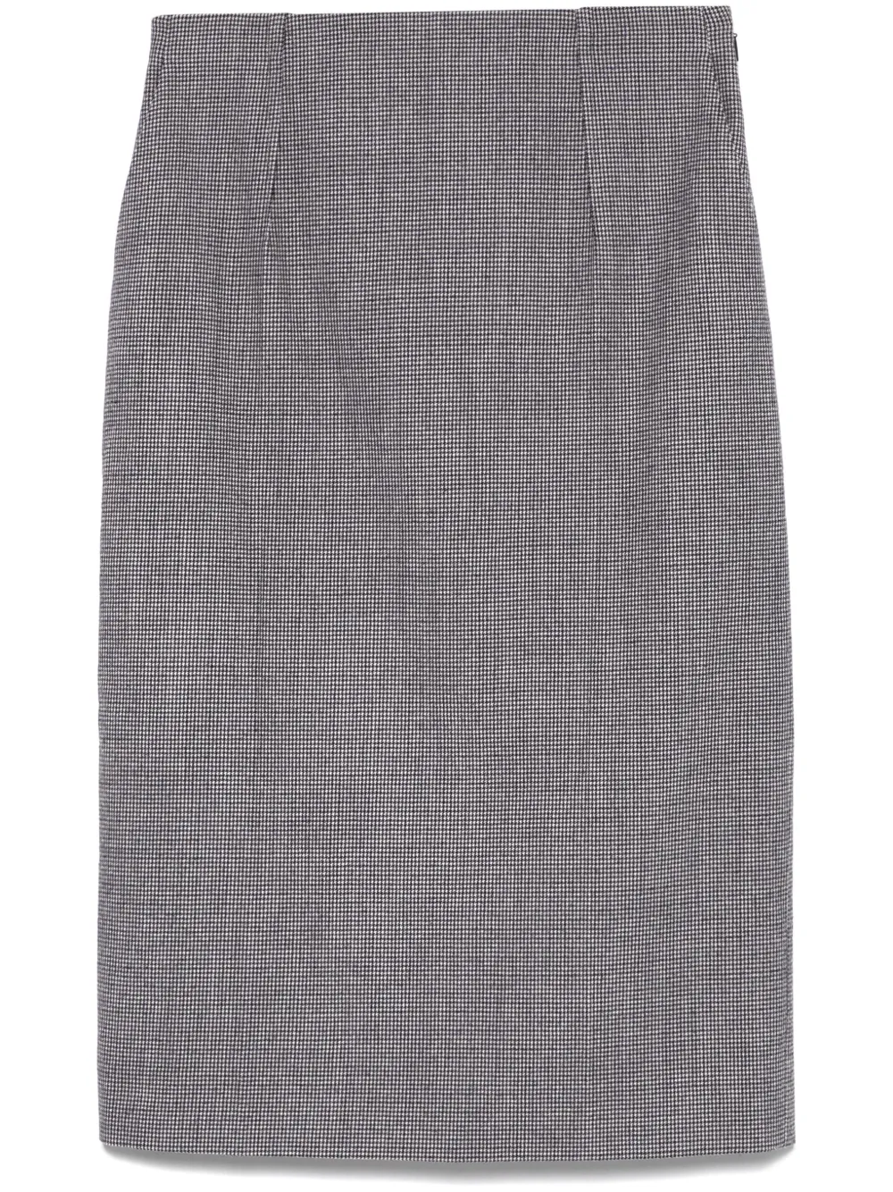 Fendi Pre-Owned houndstooth-pattern midi skirt | Black | Image 1