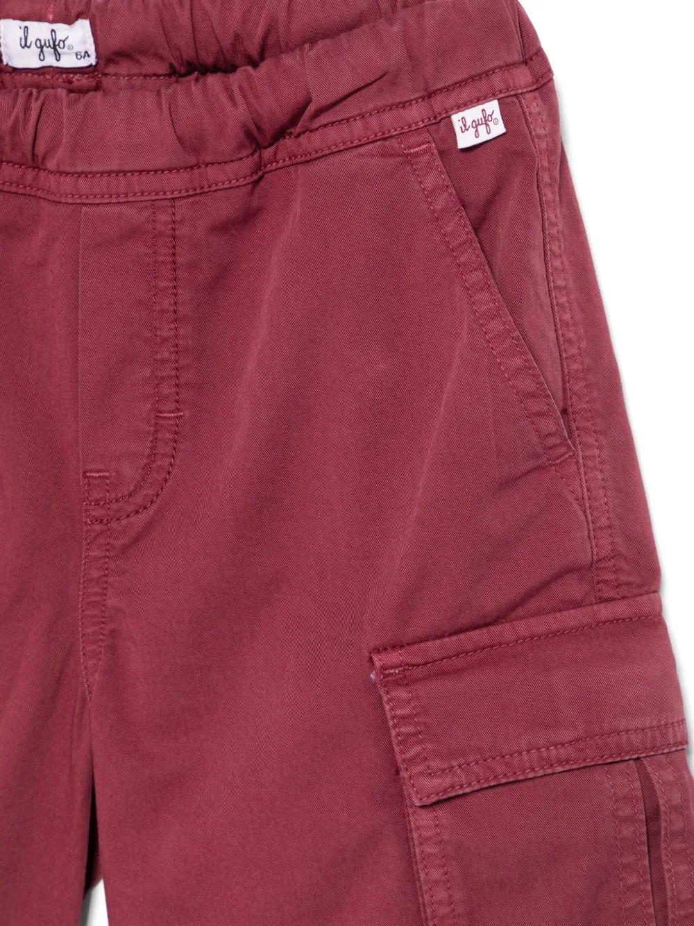 Il Gufo Twill cargo shorts Rood
