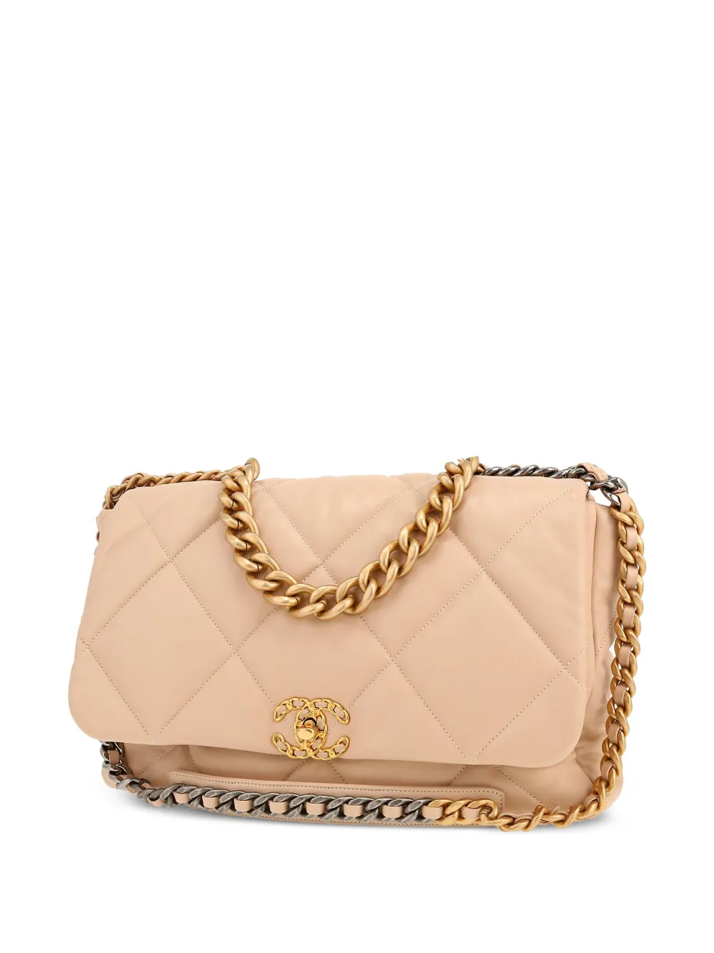 Pre-owned Chanel 2020 Large 19 Tote Bag In Neutrals
