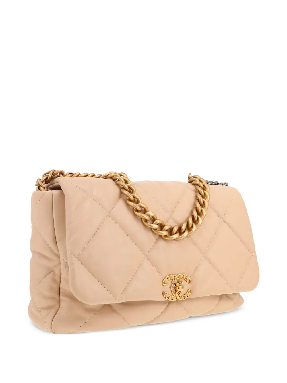 Pre-owned Chanel 2020 Large 19 Tote Bag In Neutrals