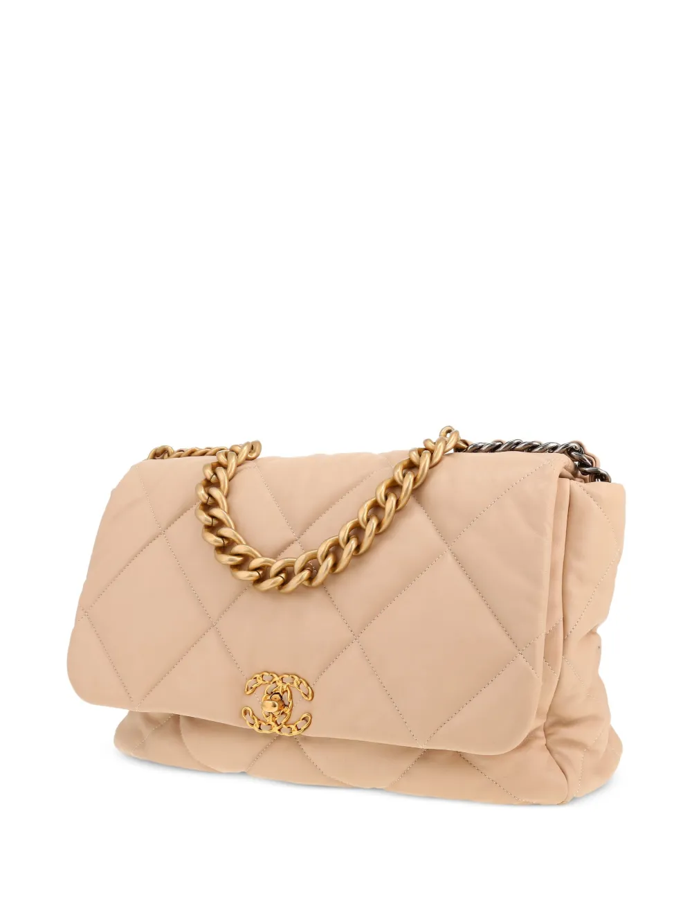 Pre-owned Chanel 2020 Large 19 Tote Bag In Neutrals