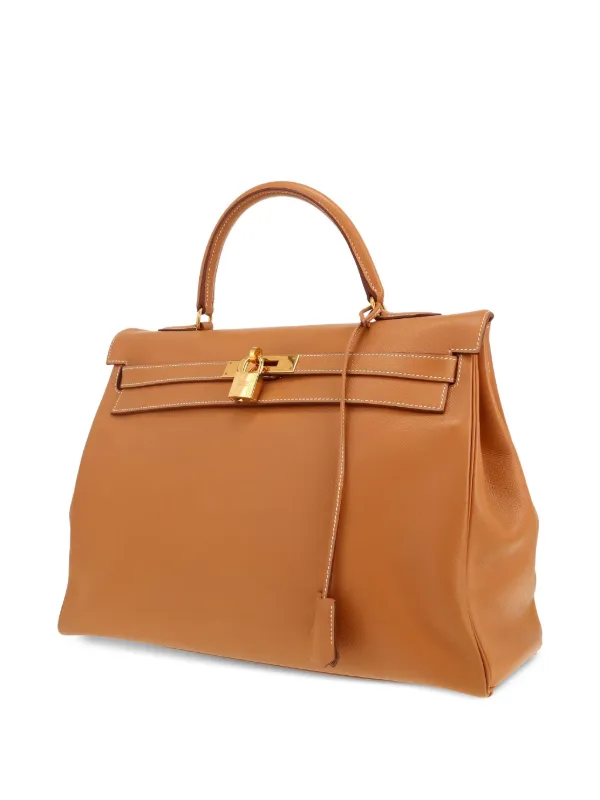 Hermès Pre-Owned 1995 Kelly 35 Handbag | Brown | FARFETCH