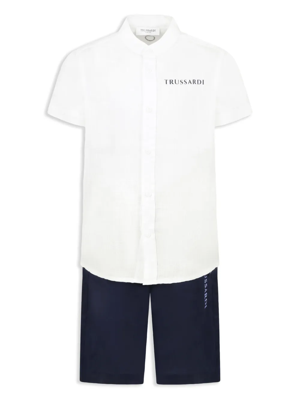 TRUSSARDI JUNIOR Set camicia e shorts in cotone | bianco | Image 1