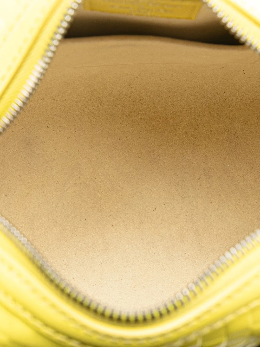 Pre-owned Louis Vuitton 2012 Damier Facette Speedy Cube Pm Satchel In Yellow