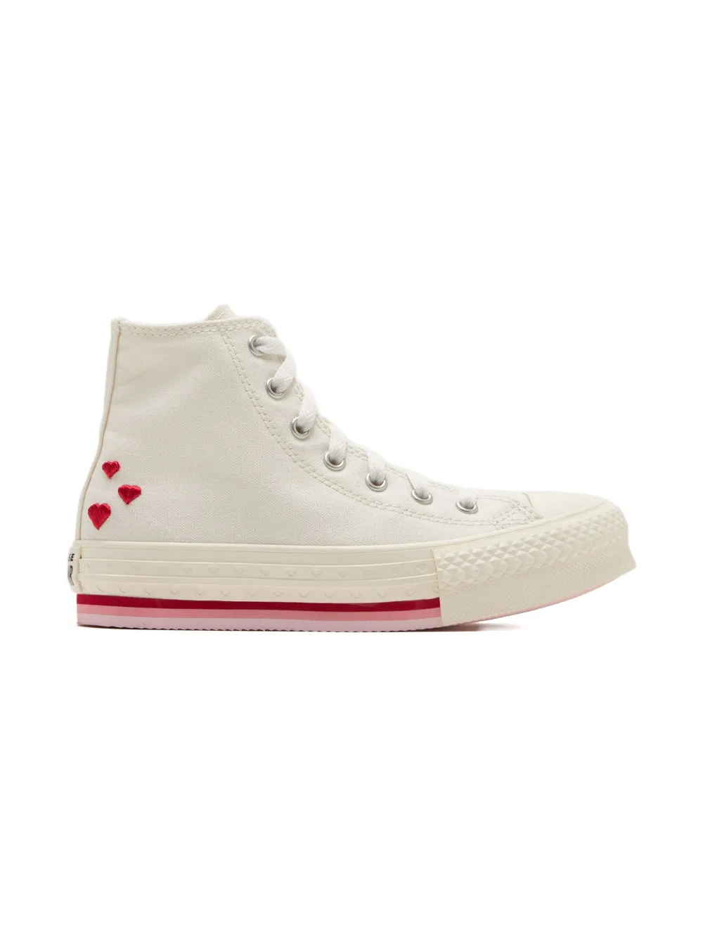Converse Kids High-top sneakers met geborduurd hart Wit