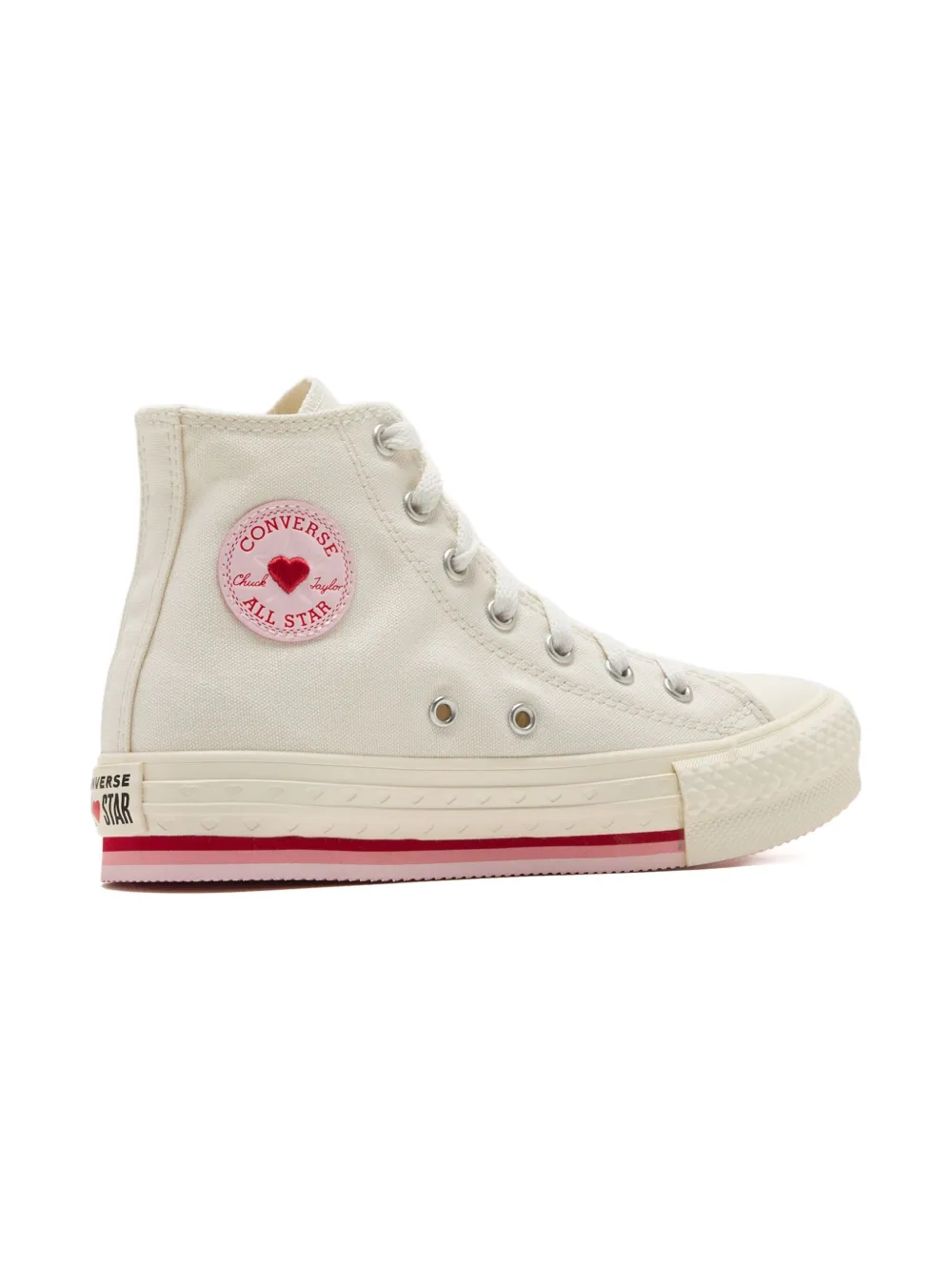 Converse Kids High-top sneakers met geborduurd hart Wit