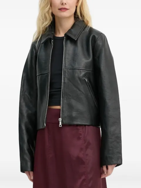 Won Hundred zip-front leather jacket