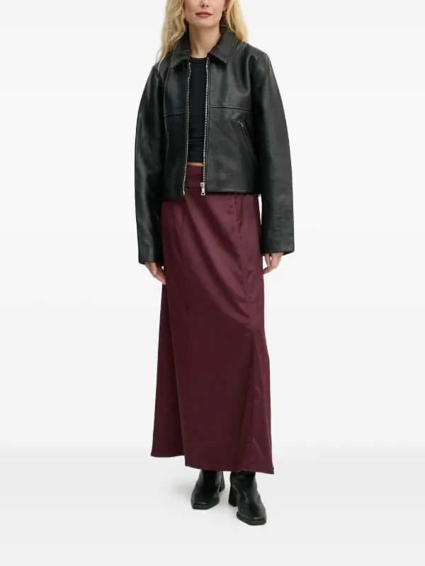 Won Hundred ジップアップ レザージャケット | ブラック | FARFETCH JP