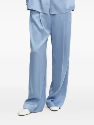 Ashley Williams lingerie-style Palazzo Pants | Blue | FARFETCH KW
