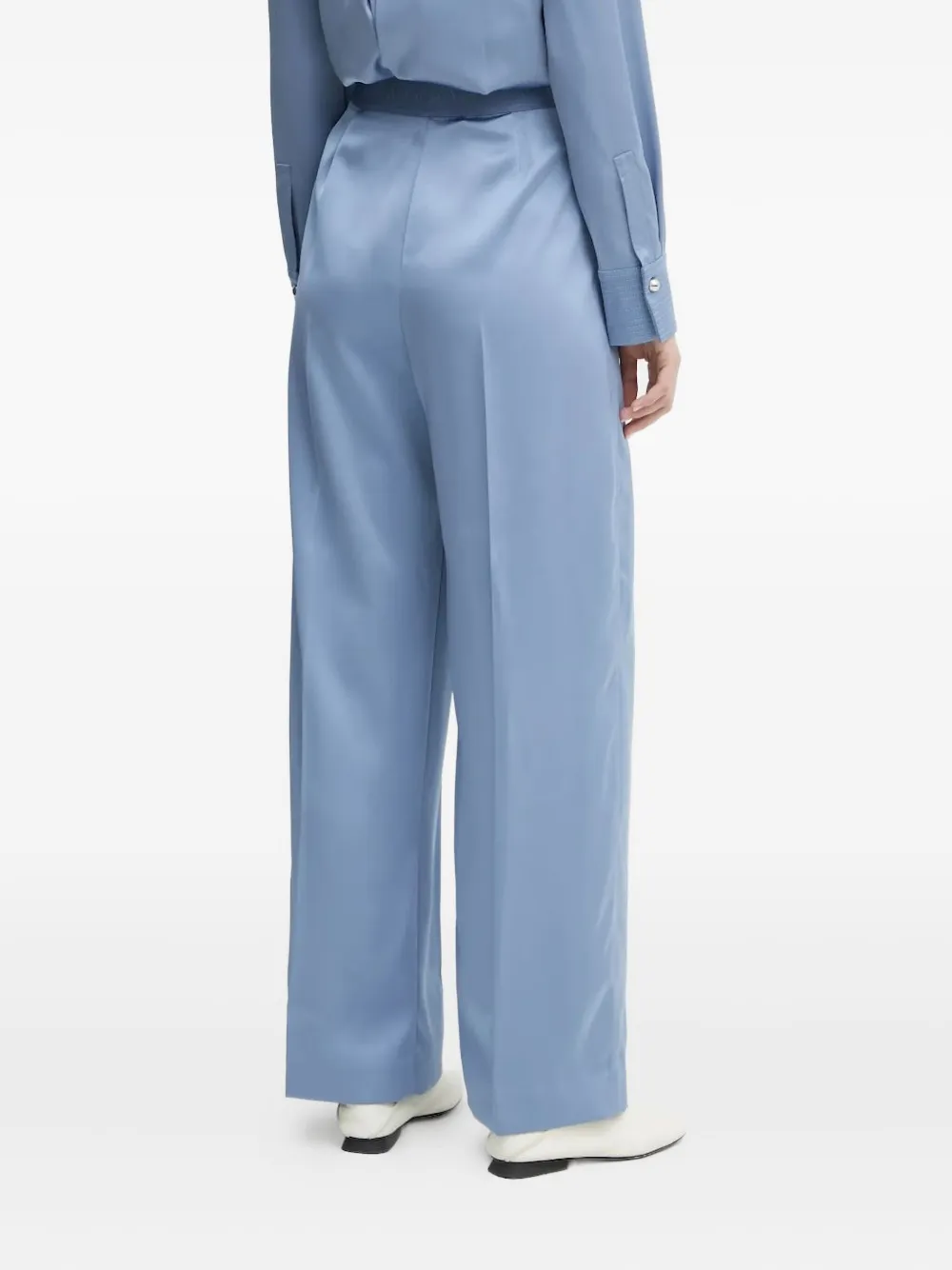 Stine Goya pleated wide-leg trousers - Blauw
