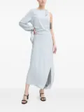 SAMSOE SAMSOE one-shoulder tie-cuff dress - Blue