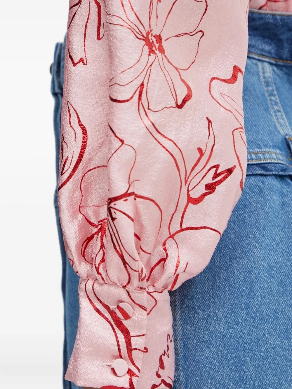 Stine Goya Blouse met ballonmouwen Roze