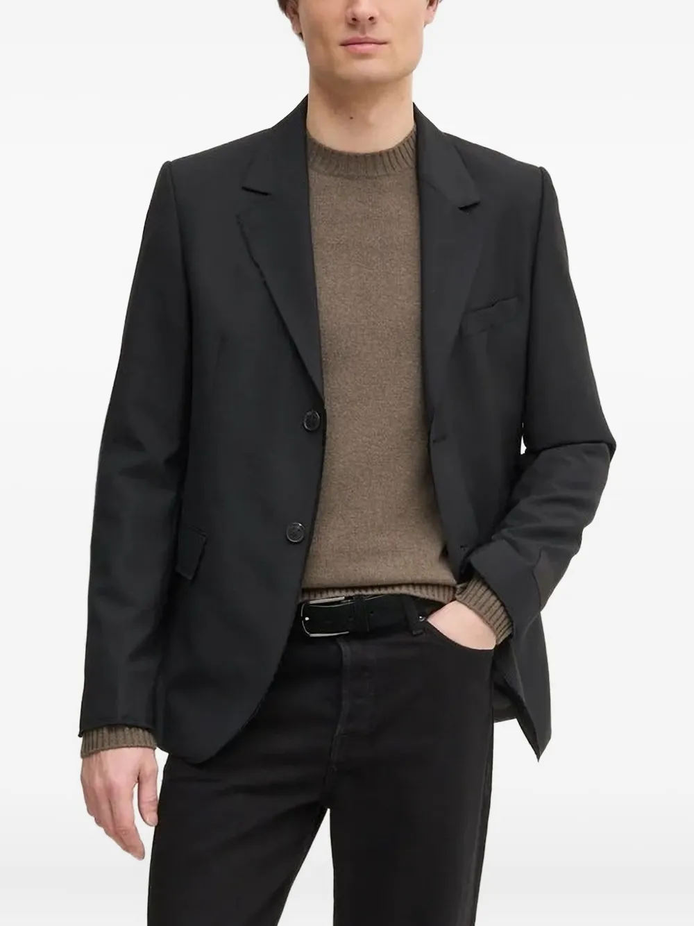 Samsoe & Samsoe Round-neck Cashmere Sweater In Black