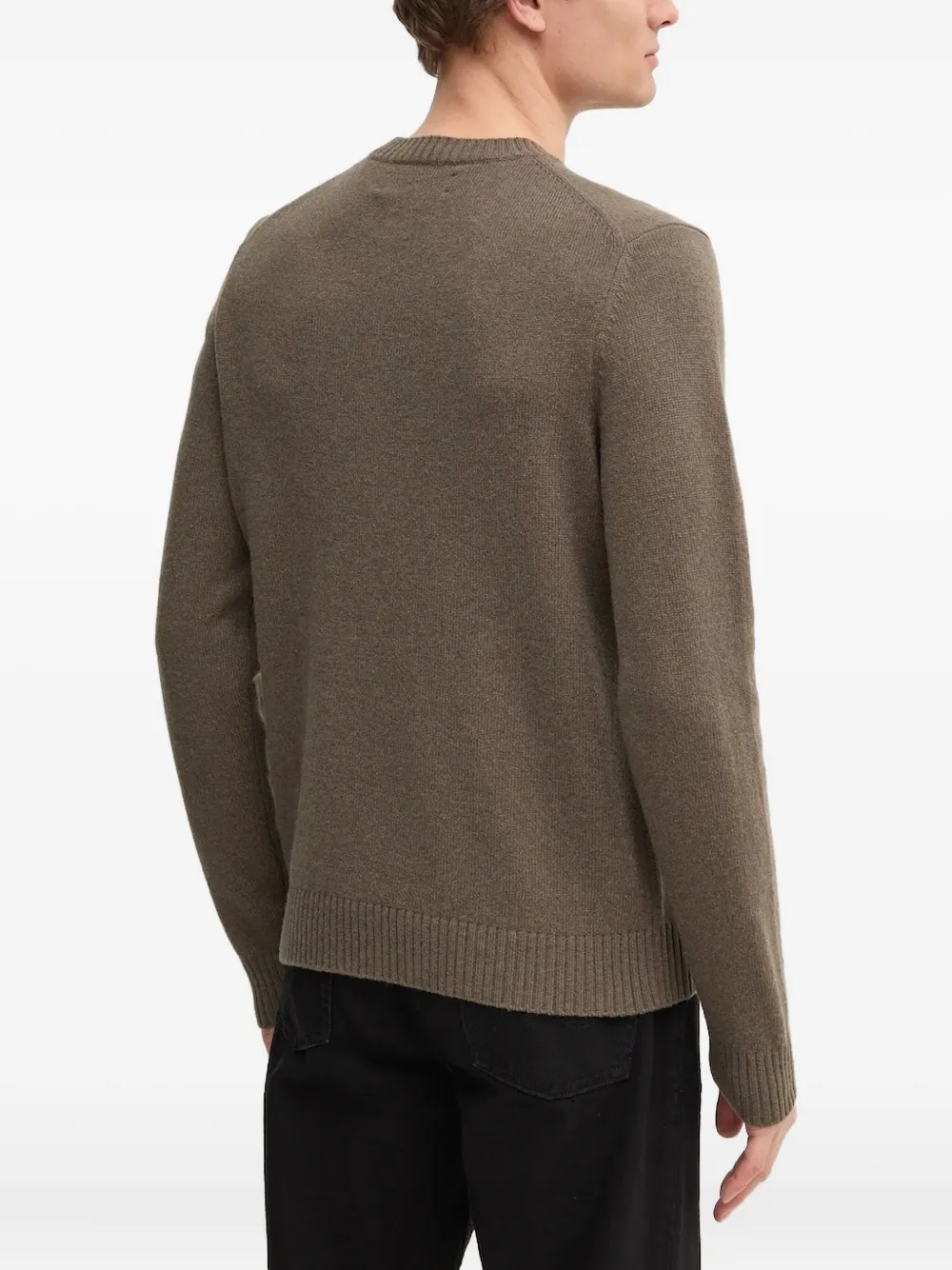 Samsoe & Samsoe Round-neck Cashmere Sweater In Black