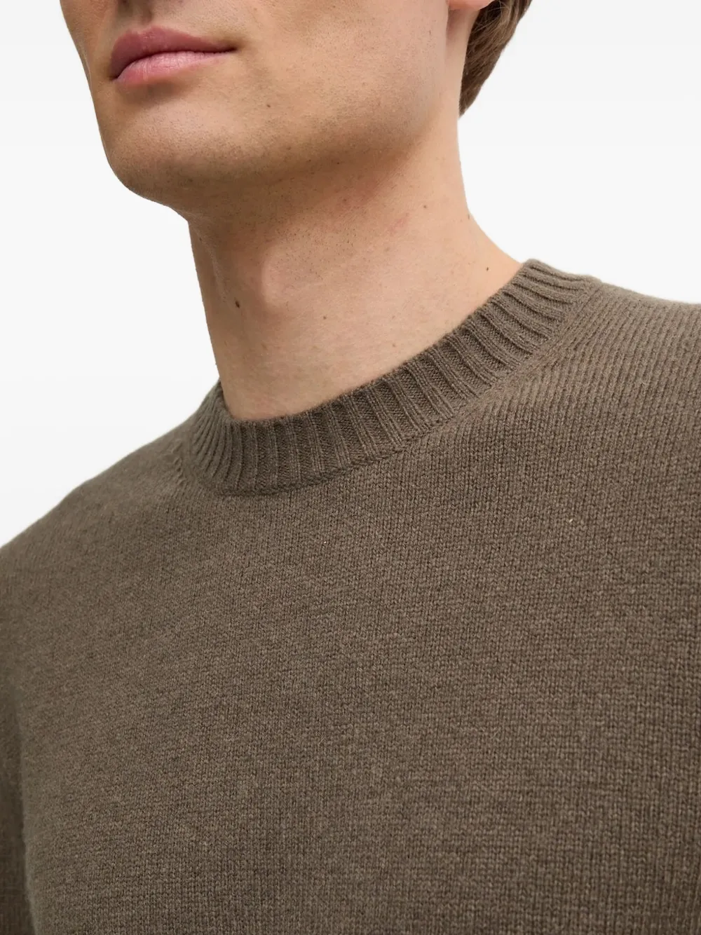 Samsoe & Samsoe Round-neck Cashmere Sweater In Black