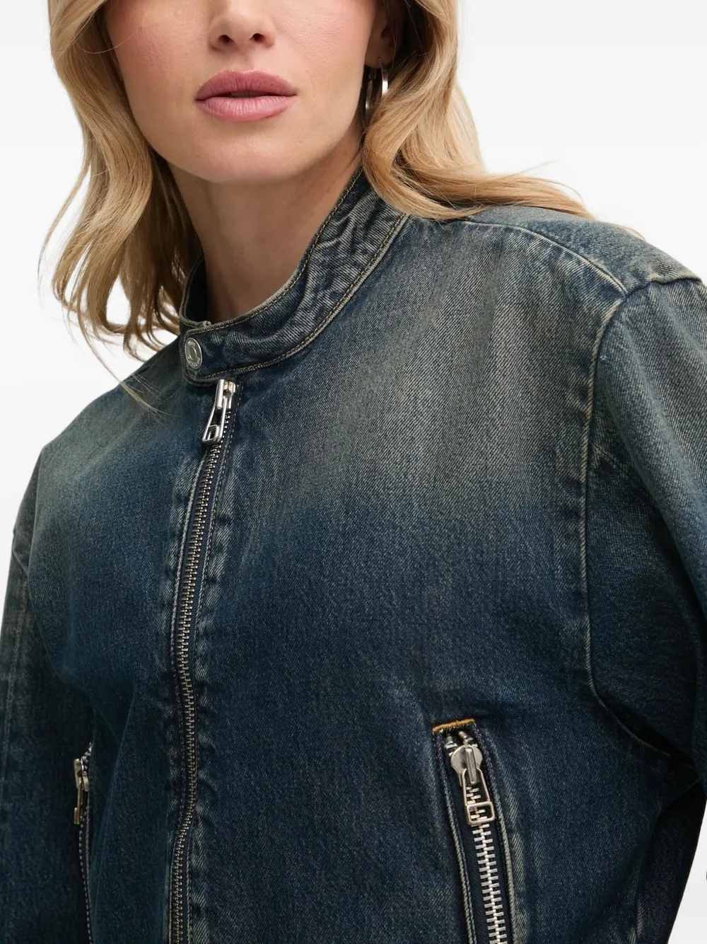 Won Hundred Zip-up Denim Jacket In Blue