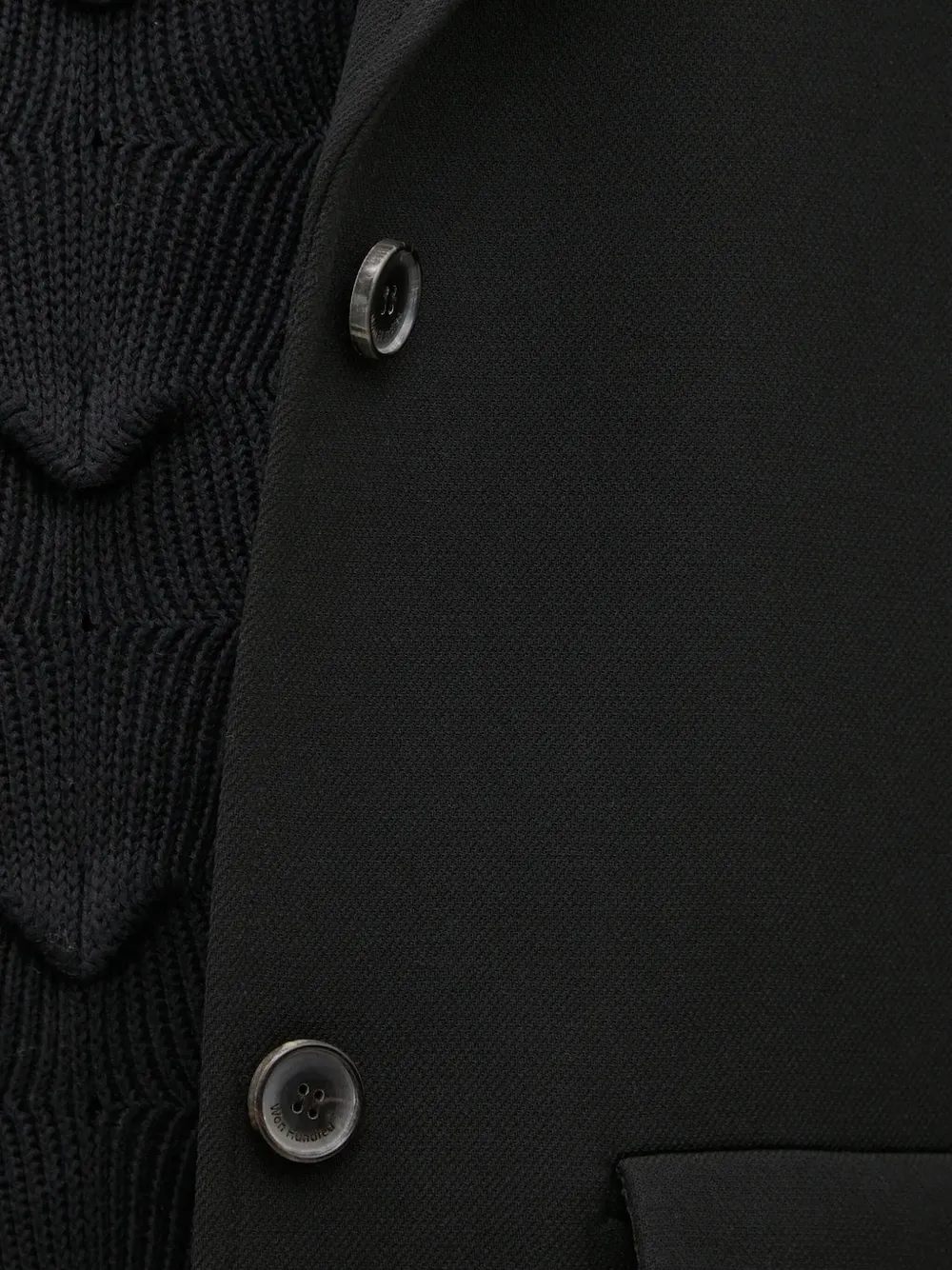 Won Hundred Single-breasted Longline Coat In Black