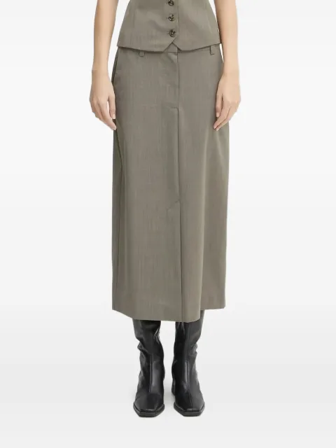 SAMSOE SAMSOE button-front midi skirt