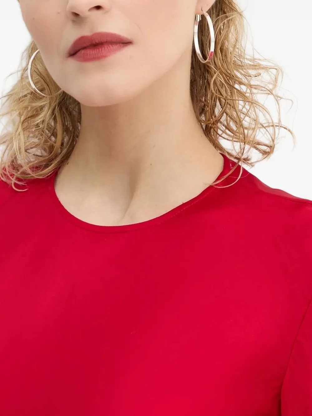 Samsoe & Samsoe Long Sleeve Midi Dress In Red