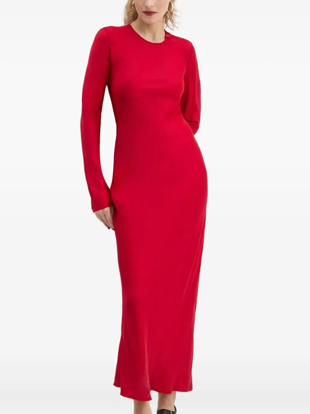 SAMSOE SAMSOE long sleeve midi dress | Red | Image 1
