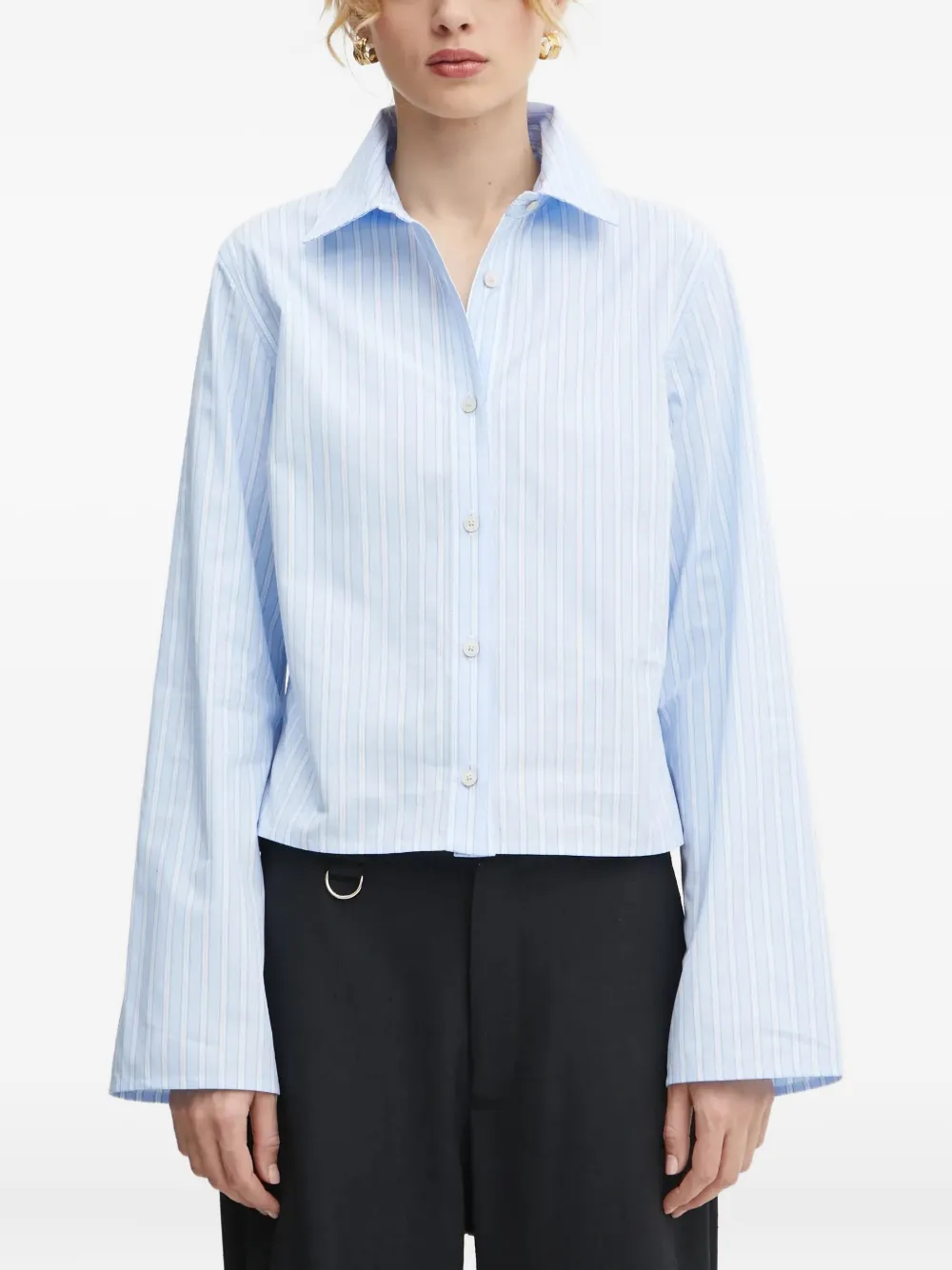 Won Hundred Striped Button-down Shirt In Blue