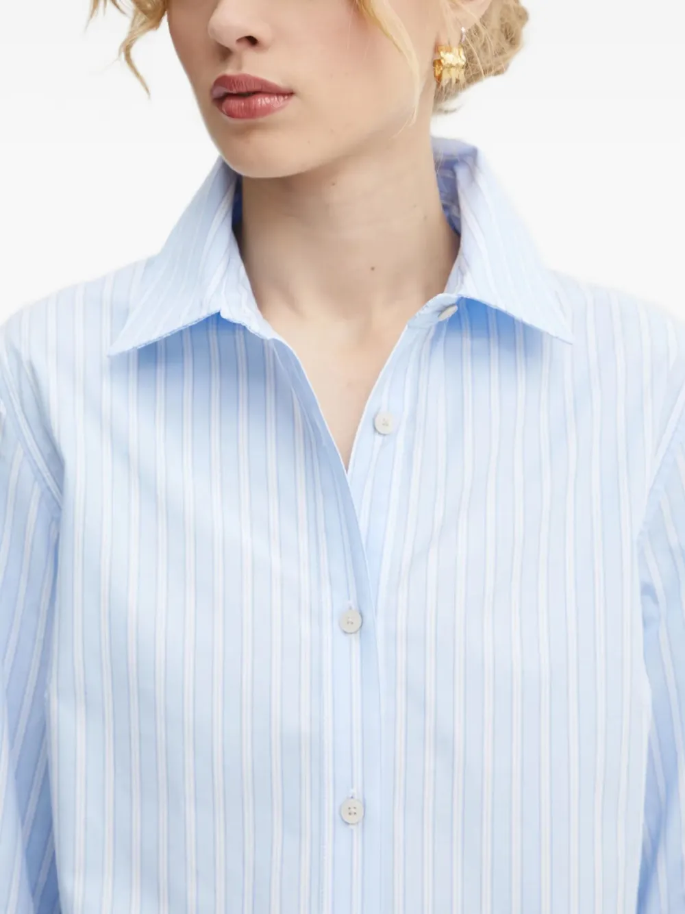 Won Hundred Striped Button-down Shirt In Blue