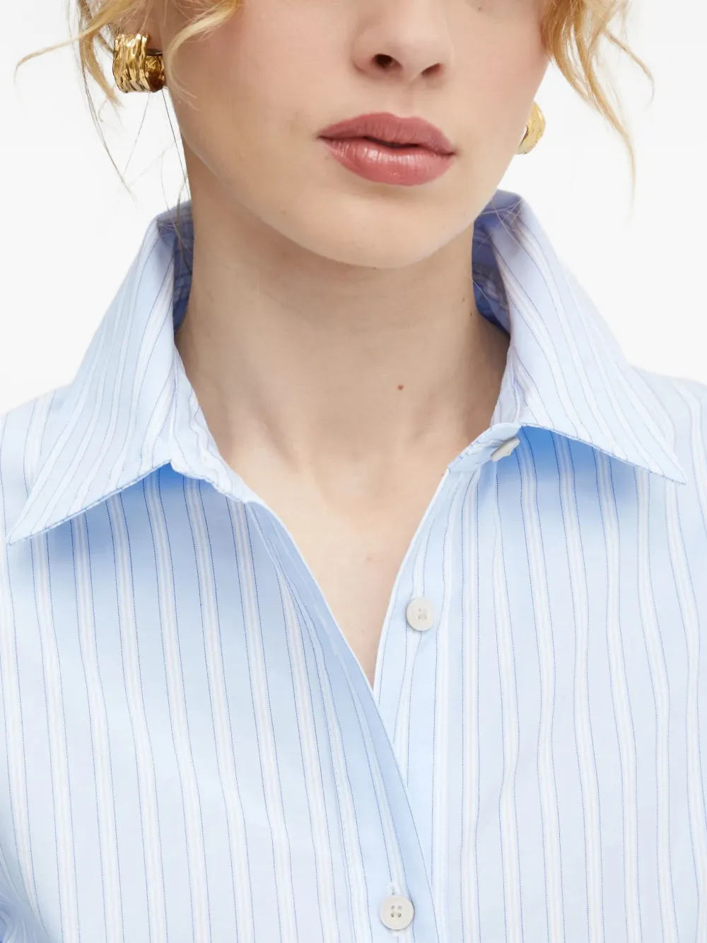 Won Hundred Striped Button-down Shirt In Blue