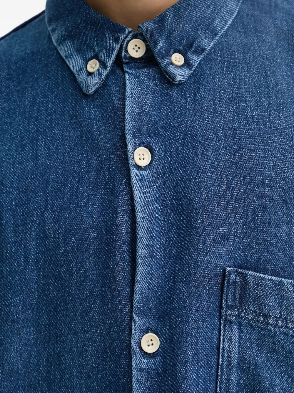 Won Hundred Denim Button-down Shirt In Blue