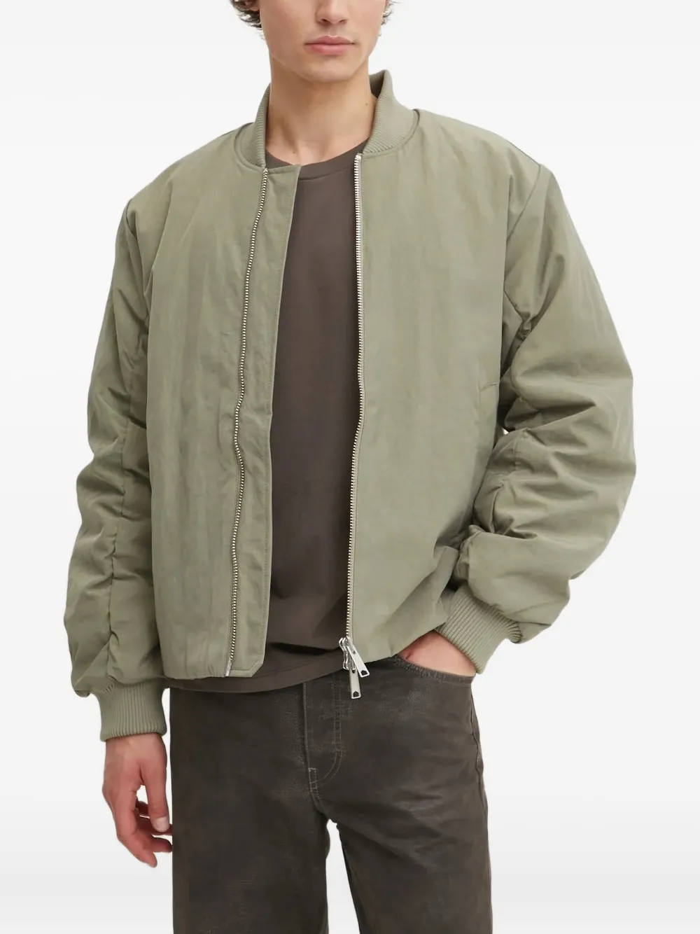 Won Hundred Quilted Bomber Jacket In Green