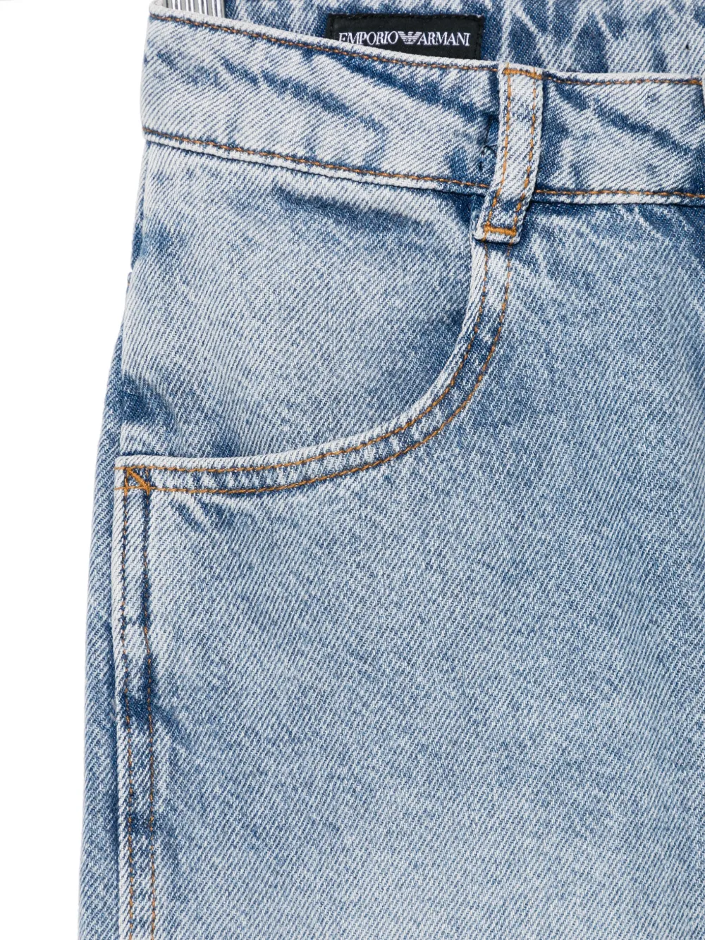 Emporio Armani Kids Jeans met toelopende pijpen Blauw
