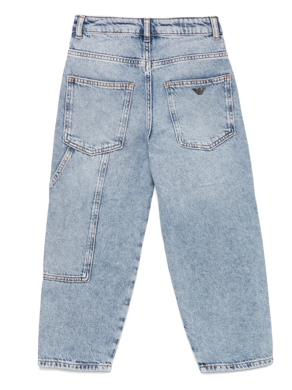 Emporio Armani Kids tapered-leg jeans - Blauw