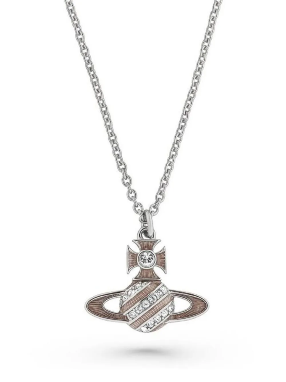 Vivienne Westwood Orb-pendant chain necklace - Zilver