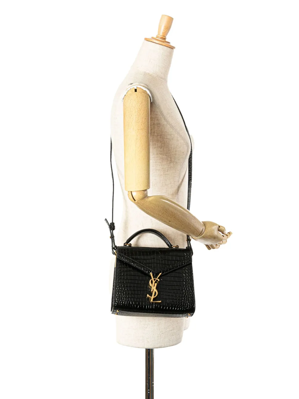 Saint Laurent Pre-Owned 2020 Mini Croc Embossed Monogram Cassandra satchel | Bags | Image 2