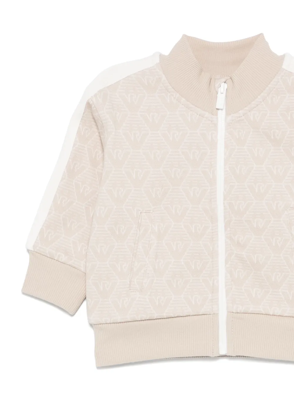 Emporio Armani Kids Sweater met monogram-jacquard Beige