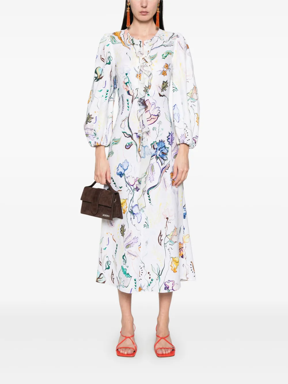 Dorothee Schumacher Floral Power midi-jurk - Wit