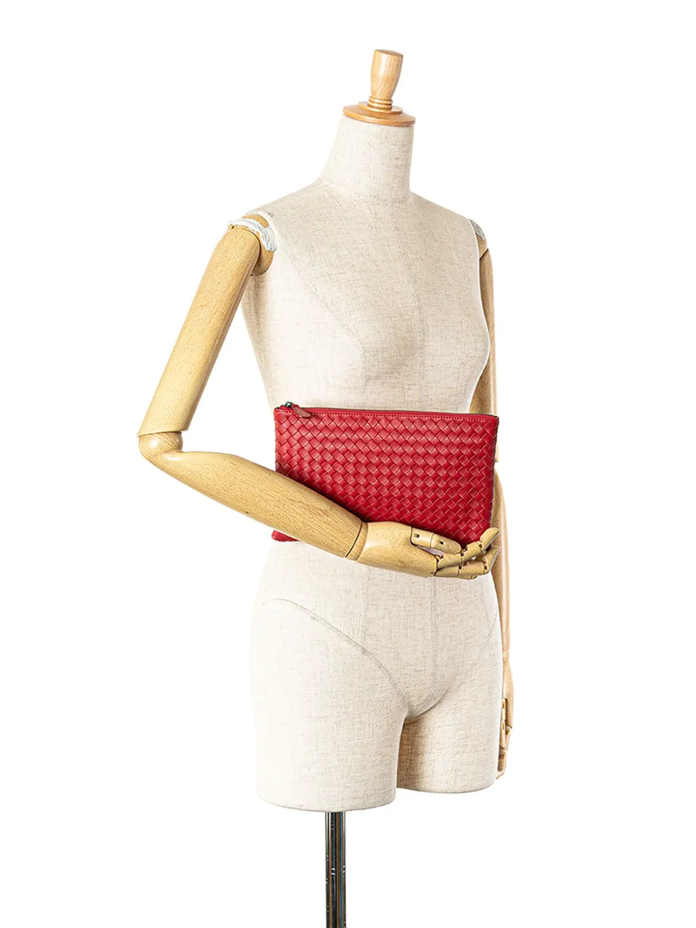 Bottega Veneta Pre-Owned 2012-2024 Leather Intrecciato clutch bag - RED