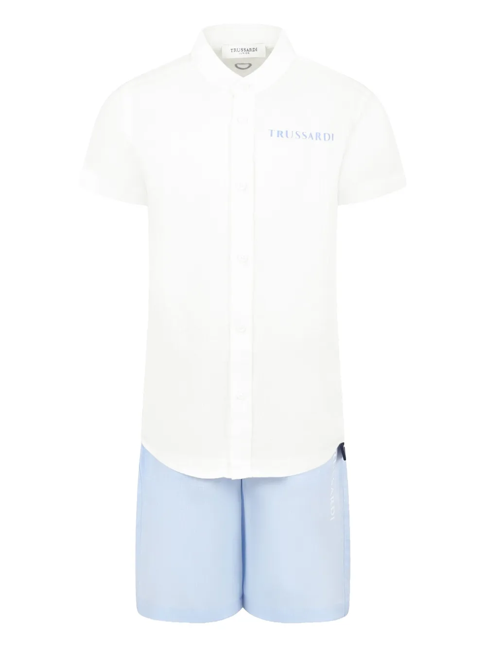 TRUSSARDI JUNIOR Set camicia e shorts in cotone | bianco | Image 1