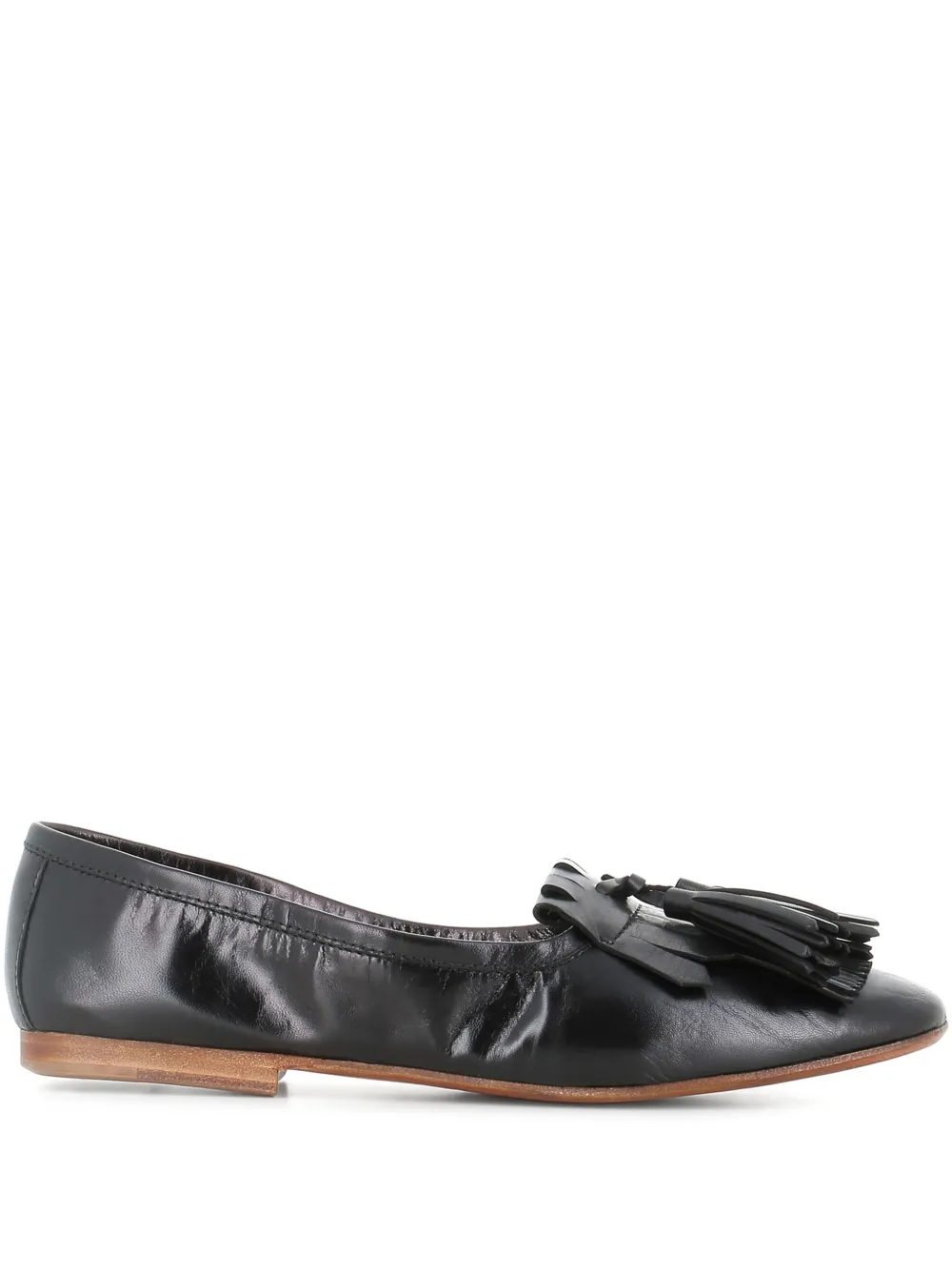 Henderson Baracco leather ballerina shoes – Black