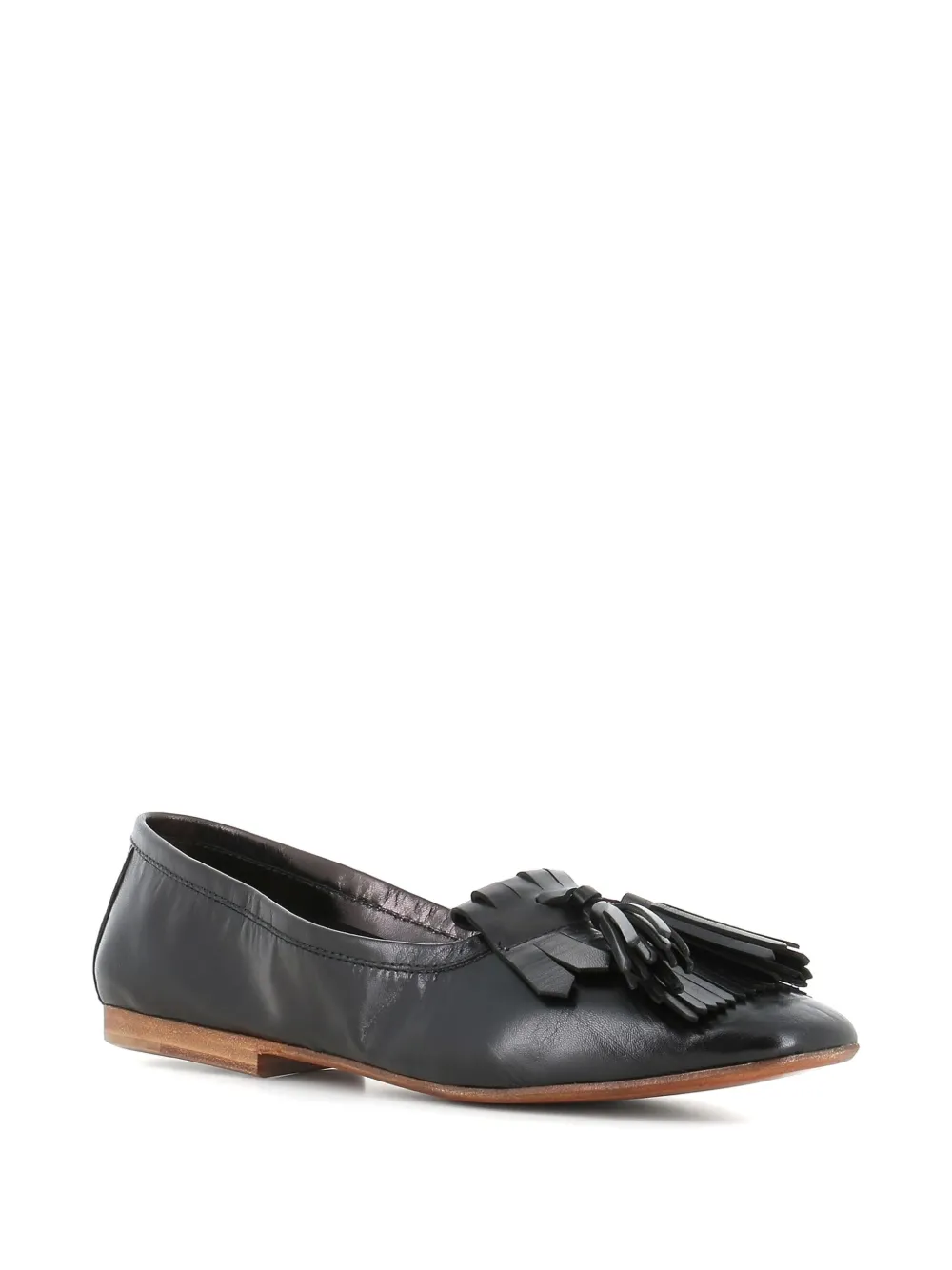 Henderson Baracco leather ballerina shoes - Zwart